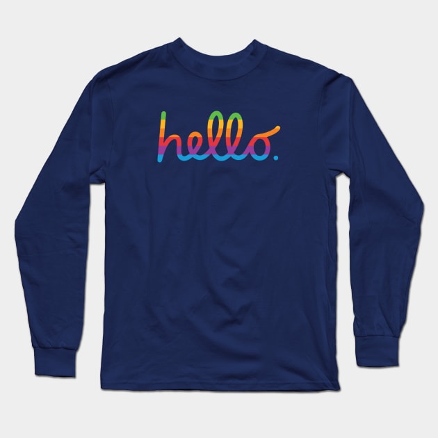 hello lisa (rainbow) apple Long Sleeve T-Shirt by Vicener